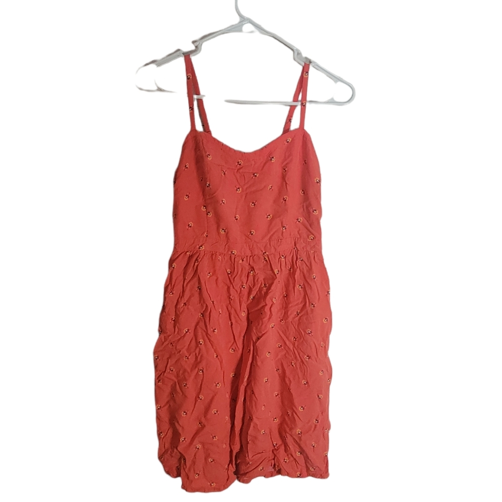 Old navy red small flower summer dress